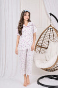 Pyjama Hanan 2 pièces manches courtes cœurs lilas – Dynasty Maroc