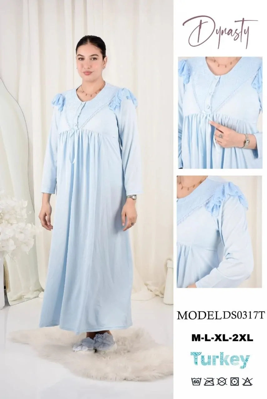 Pyjama Long Sultana Coton Doux Femme