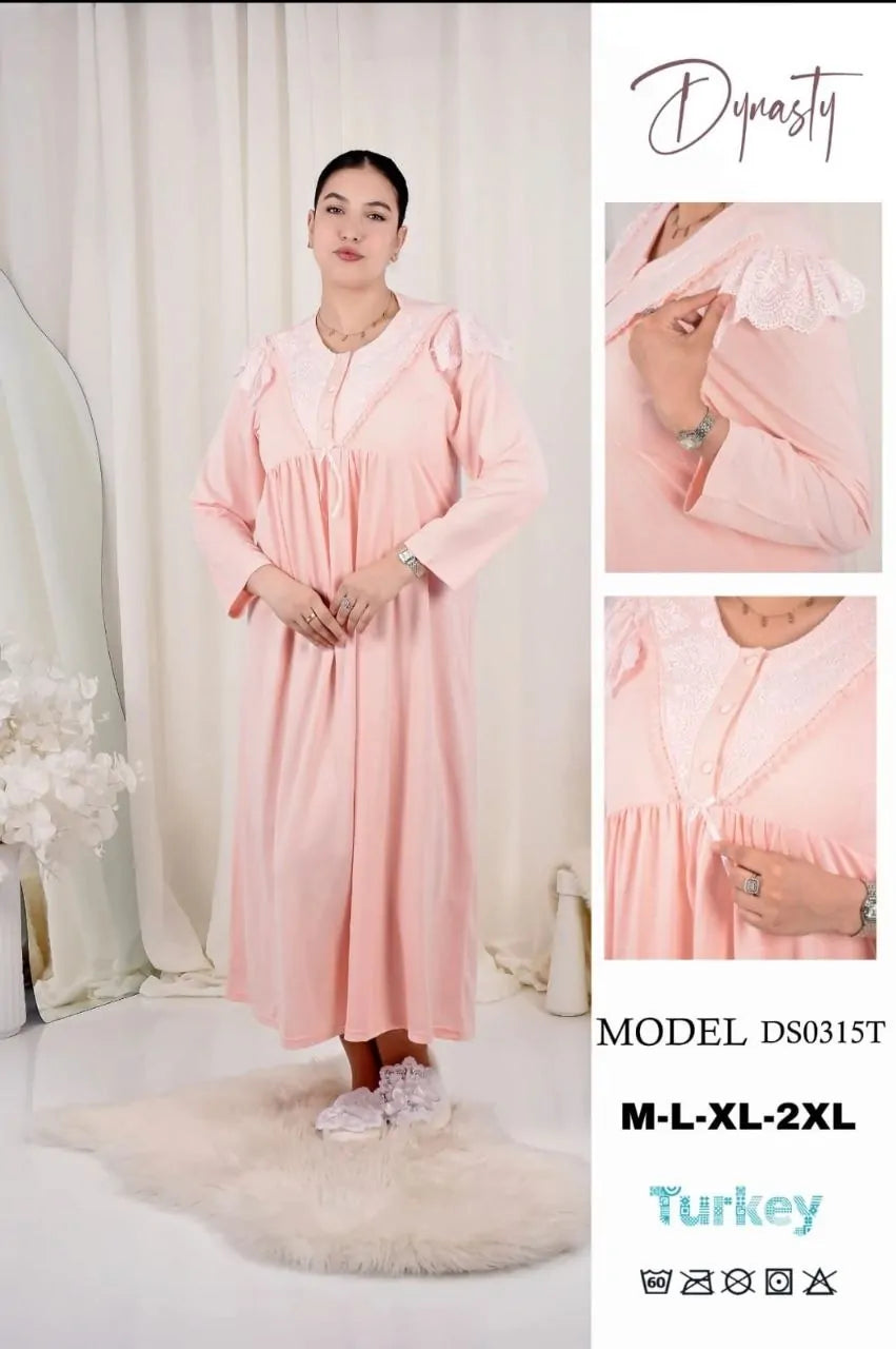 Pyjama Long Sultana Coton Doux Femme